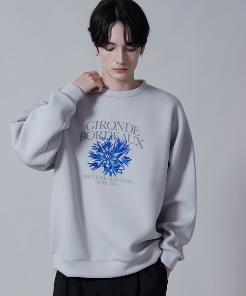 BROWNY（ブラウニー）の「BROWNY/KEEPWARM グラフィックプルオーバー（スウェット・メンズ・チャコール/ライトグレー・MEDIUM/LARGE）」の6枚目の写真