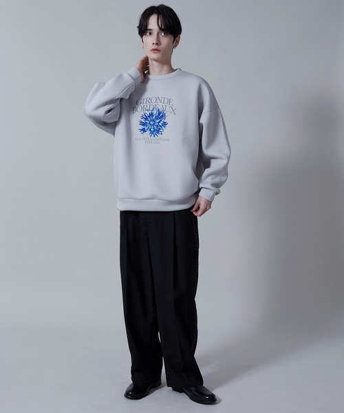 BROWNY（ブラウニー）の「BROWNY/KEEPWARM グラフィックプルオーバー（スウェット・メンズ・チャコール/ライトグレー・MEDIUM/LARGE）」の7枚目の写真