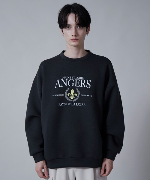 BROWNY（ブラウニー）の「BROWNY/KEEPWARM グラフィックプルオーバー（スウェット・メンズ・チャコール/ライトグレー・MEDIUM/LARGE）」の8枚目の写真