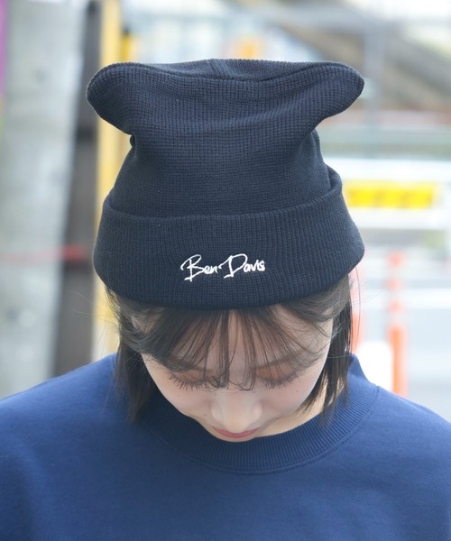 BEN DAVIS（ベンデイビス）の「【BEN DAVIS/ベンデイビス】猫耳ニットキャップ（ニットキャップ/ビーニー・メンズ・ブラック/ホワイト/ベージュ・FREE）」の19枚目の写真
