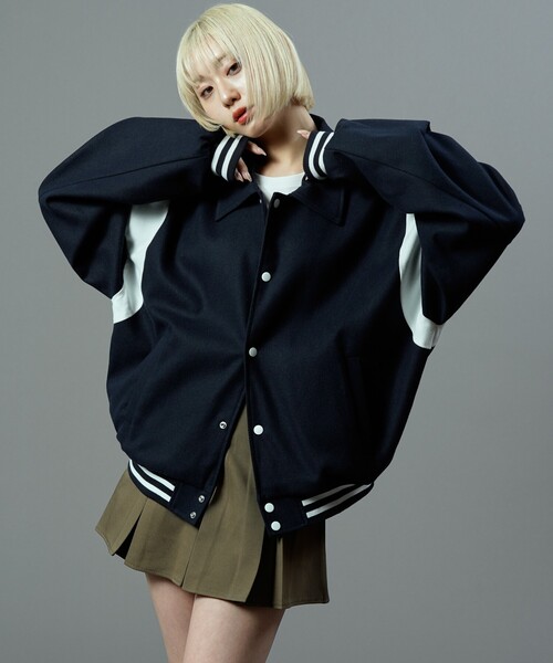 セール】PUBLUX/パブリュクス Coach Studium Jacket/コーチスタジャン 