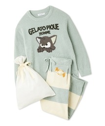 gelato pique（ジェラートピケ）の「【ラッピング済み】【HOMME】ベビモコキャットジャガードプルオーバー＆ロングパンツSET（ルームウェア/パジャマ）」
