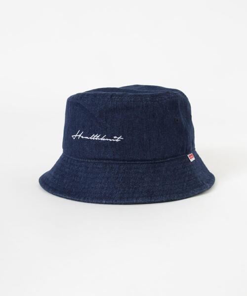 ITEMS URBANRESEARCH（アイテムズ アーバンリサーチ）の「Healthknit　HK ロゴ 刺繍 Bucket Hat（ハット・メンズ・ブラック/インディゴブルー/ベージュ・-）」の4枚目の写真