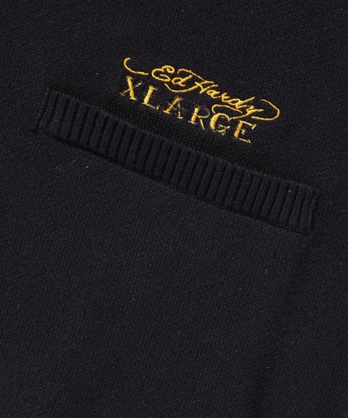 XLARGE（エクストララージ）の「XLARGE×ED HARDY KNIT CARDIGAN（カーディガン/ボレロ・メンズ・ブラック・S/M/L/XL）」の5枚目の写真