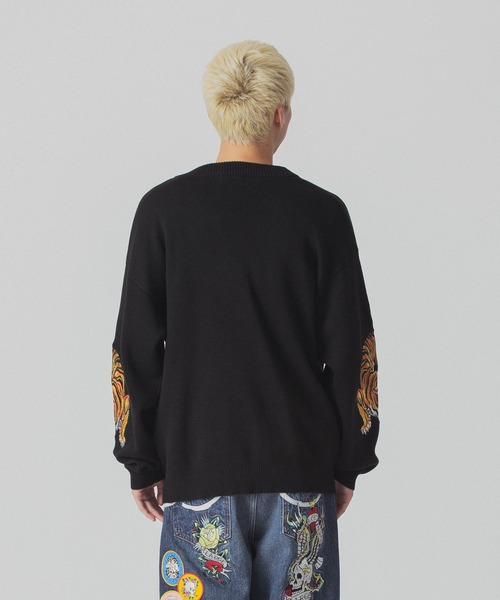 XLARGE（エクストララージ）の「XLARGE×ED HARDY KNIT CARDIGAN（カーディガン/ボレロ・メンズ・ブラック・S/M/L/XL）」の11枚目の写真