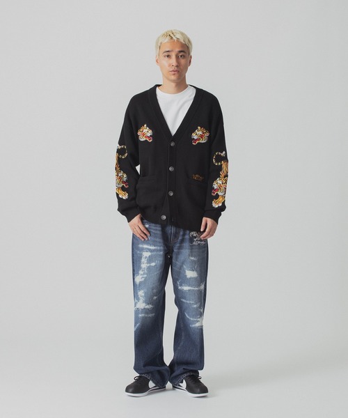 XLARGE（エクストララージ）の「XLARGE×ED HARDY KNIT CARDIGAN（カーディガン/ボレロ・メンズ・ブラック・S/M/L/XL）」の12枚目の写真