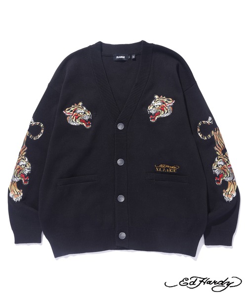 XLARGE（エクストララージ）の「XLARGE×ED HARDY KNIT CARDIGAN（カーディガン/ボレロ・メンズ・ブラック・S/M/L/XL）」の15枚目の写真
