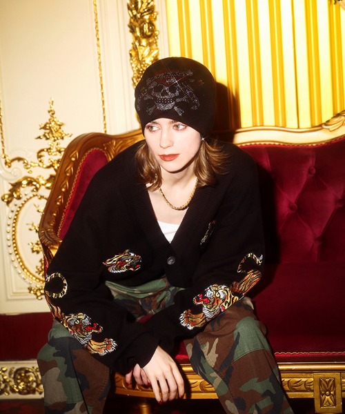 XLARGE（エクストララージ）の「XLARGE×ED HARDY KNIT CARDIGAN（カーディガン/ボレロ・メンズ・ブラック・S/M/L/XL）」の16枚目の写真