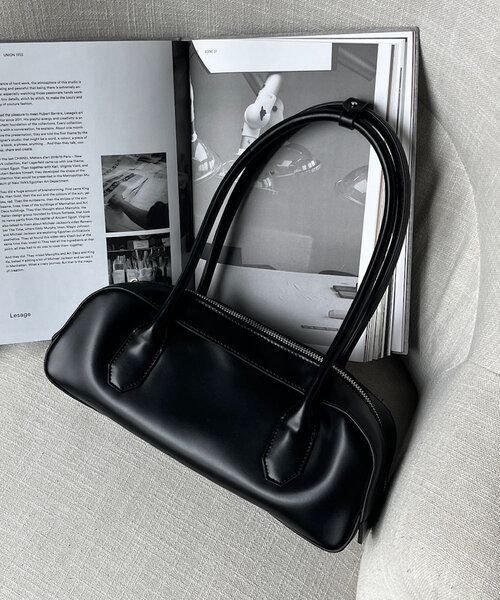 DouDou（ドゥドゥ）の「ワイドボストンバッグ（ショルダーバッグ・レディース・ブラウン/ブラック・FREE）」の8枚目の写真