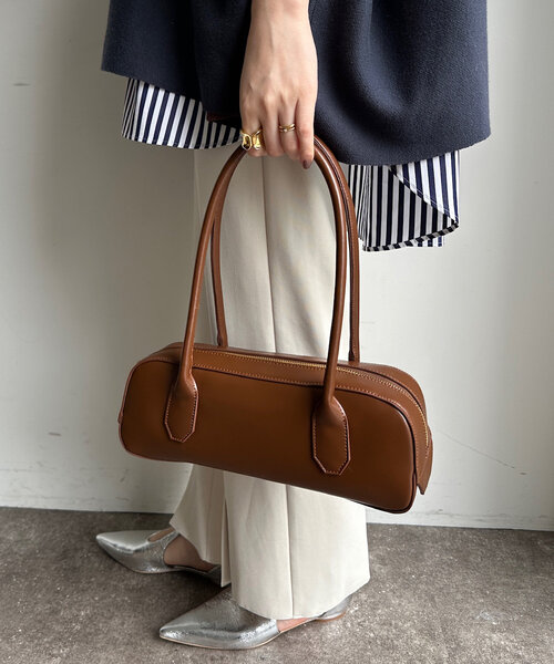 DouDou（ドゥドゥ）の「ワイドボストンバッグ（ショルダーバッグ・レディース・ブラウン/ブラック・FREE）」の11枚目の写真