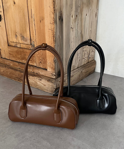 DouDou（ドゥドゥ）の「ワイドボストンバッグ（ショルダーバッグ・レディース・ブラウン/ブラック・FREE）」の15枚目の写真