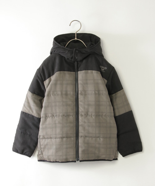 ikka（イッカ）の「フード脱着チェック切り替えブルゾン（110~160cm）（ダウンジャケット/コート・キッズ・グレー/オリーブ・S/M/L/XL/XS）」の19枚目の写真