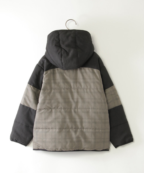 ikka（イッカ）の「フード脱着チェック切り替えブルゾン（110~160cm）（ダウンジャケット/コート・キッズ・グレー/オリーブ・S/M/L/XL/XS）」の20枚目の写真