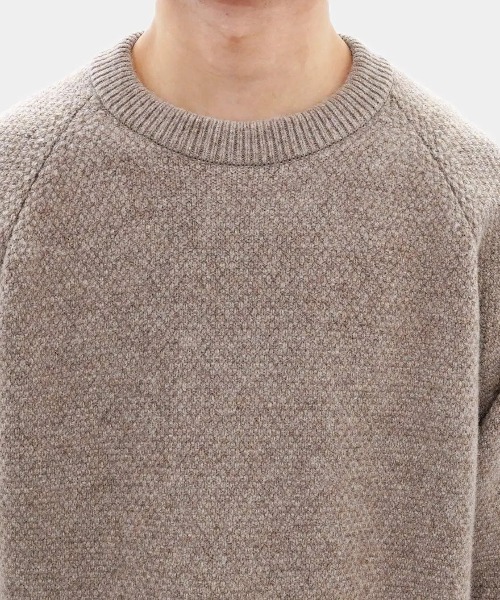 ATON（エイトン）の「【ATON】LAMBS WOOL（ニット/セーター・メンズ・チャコールグレー/ベージュ・4/6）」の11枚目の写真