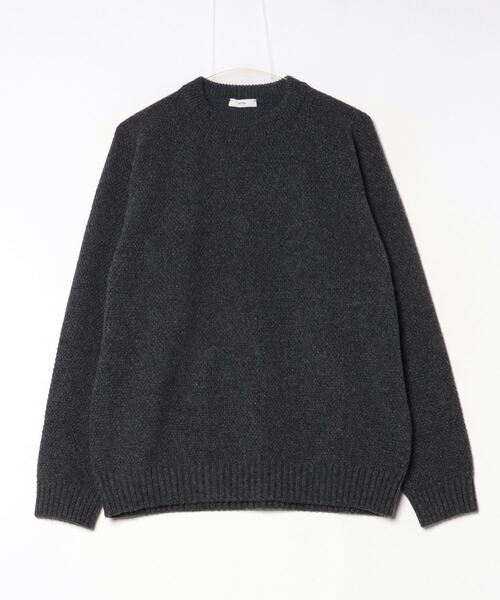 ATON（エイトン）の「【ATON】LAMBS WOOL（ニット/セーター・メンズ・チャコールグレー/ベージュ・4/6）」の14枚目の写真