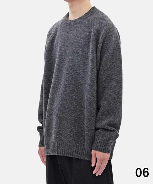 ATON ウールニットＬ ATON セーター ニット 「ATON/エイトン」WOOL WASHI CREWNECK