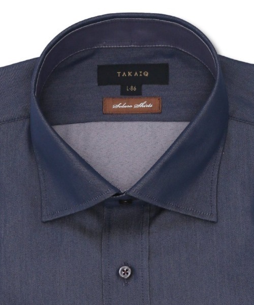 タカキュー ソラーロ/SOLARO ワイドカラー ウォッシャブル ビジネスドレス長袖シャツ（ビジネスシャツ）｜TAKA-Q（タカキュー）