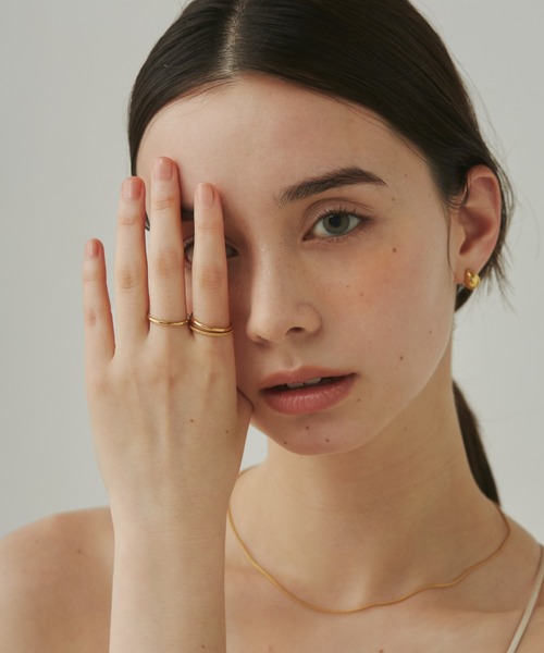 ciite' surgical stainless(シーテサージカルステンレス)の「【 金属アレルギー対応 】 3セットリング / three set rings サージカルステンレス(リング・レディース・シルバー/ゴールド・13号/11号)」の2枚目の写真