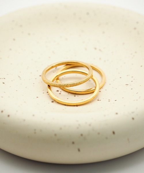ciite' surgical stainless(シーテサージカルステンレス)の「【 金属アレルギー対応 】 3セットリング / three set rings サージカルステンレス(リング・レディース・シルバー/ゴールド・13号/11号)」の11枚目の写真