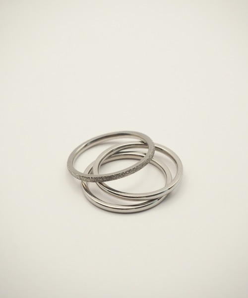 ciite' surgical stainless(シーテサージカルステンレス)の「【 金属アレルギー対応 】 3セットリング / three set rings サージカルステンレス(リング・レディース・シルバー/ゴールド・13号/11号)」の13枚目の写真