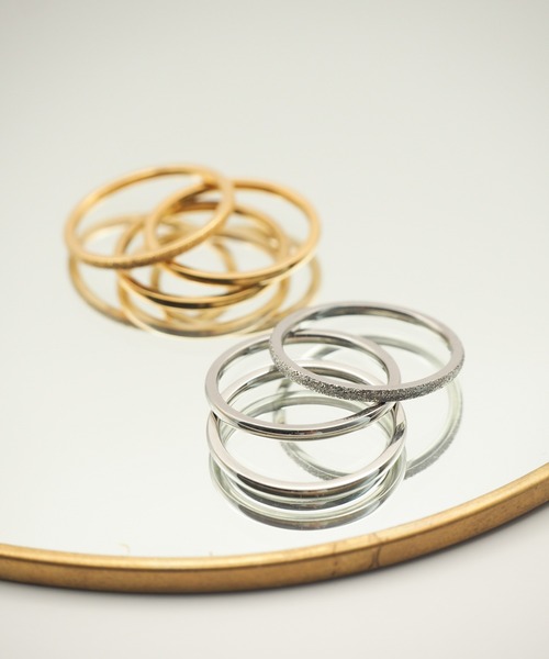 ciite' surgical stainless(シーテサージカルステンレス)の「【 金属アレルギー対応 】 3セットリング / three set rings サージカルステンレス(リング・レディース・シルバー/ゴールド・13号/11号)」の16枚目の写真