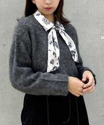 モヘアタッチニットプルオーバー
