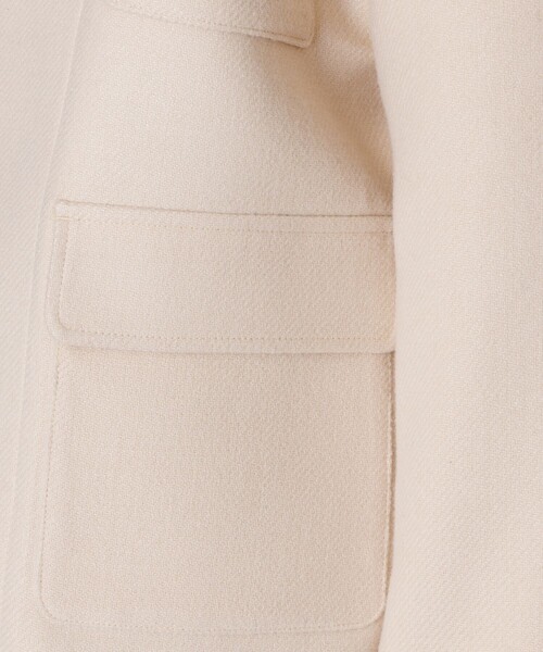 FREAK'S STORE(フリークスストア)の「ノーカラー モッサコート(ノーカラーコート・レディース・ベージュ/ネイビー/チャコールグレー/オフホワイト・フリ-)」の13枚目の写真