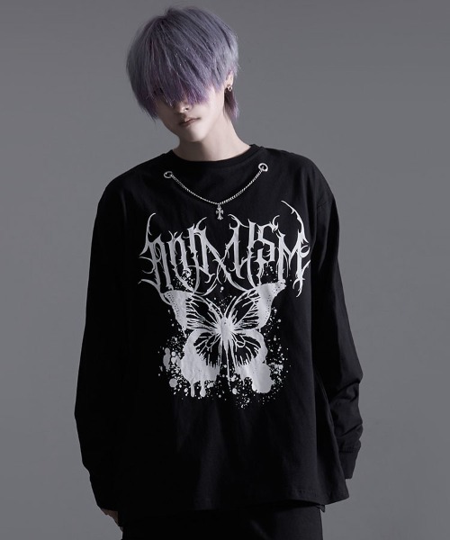 SILVER BULLET（シルバーバレット）の「『SILVER BULLET SELECT AP/シルバーバレットセレクト』ハードグラフィックネックレス付きロンTEE 長袖（Tシャツ/カットソー・メンズ・ブラック系2/ホワイト系2/ブラック系1/ホワイト系1・L/M）」の14枚目の写真