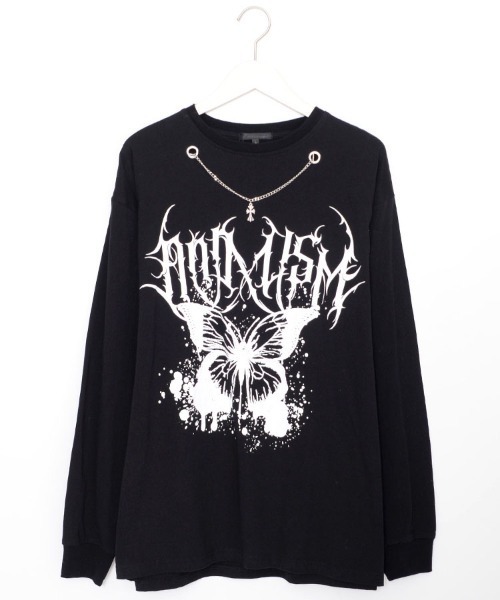 SILVER BULLET（シルバーバレット）の「『SILVER BULLET SELECT AP/シルバーバレットセレクト』ハードグラフィックネックレス付きロンTEE 長袖（Tシャツ/カットソー・メンズ・ブラック系2/ホワイト系2/ブラック系1/ホワイト系1・L/M）」の20枚目の写真
