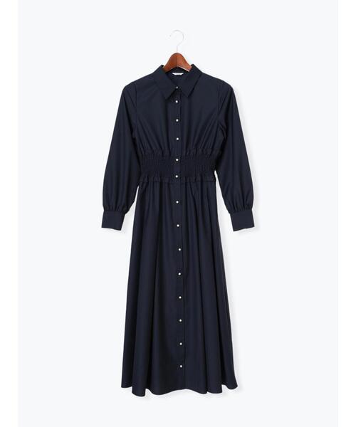 Te chichi(テチチ)の「ウエストシャーリングシャツワンピース(ワンピース・レディース・ネイビー/ベージュ・F)」の13枚目の写真