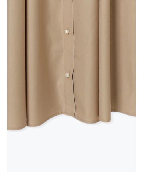Te chichi(テチチ)の「ウエストシャーリングシャツワンピース(ワンピース・レディース・ネイビー/ベージュ・F)」の18枚目の写真