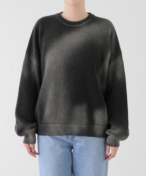 NOMANUAL（NOMANUAL）の「NOMANUAL/ノーマニュアル SPRAY DYEING KNIT（ニット/セーター・レディース・ブラック/ネイビー・MEDIUM）」の14枚目の写真