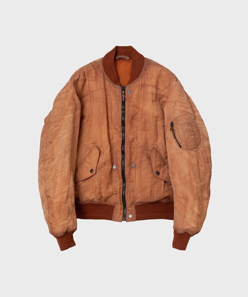 NULABEL/ニューレーベル】GARMENT DYED AVIATOR JACKET（ミリタリー
