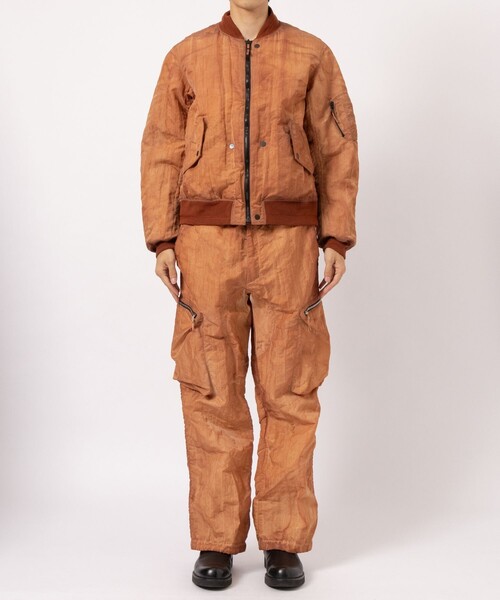 NULABEL/ニューレーベル】GARMENT DYED AVIATOR JACKET（ミリタリー