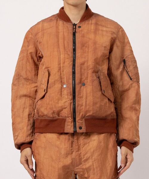 NULABEL/ニューレーベル】GARMENT DYED AVIATOR JACKET（ミリタリー