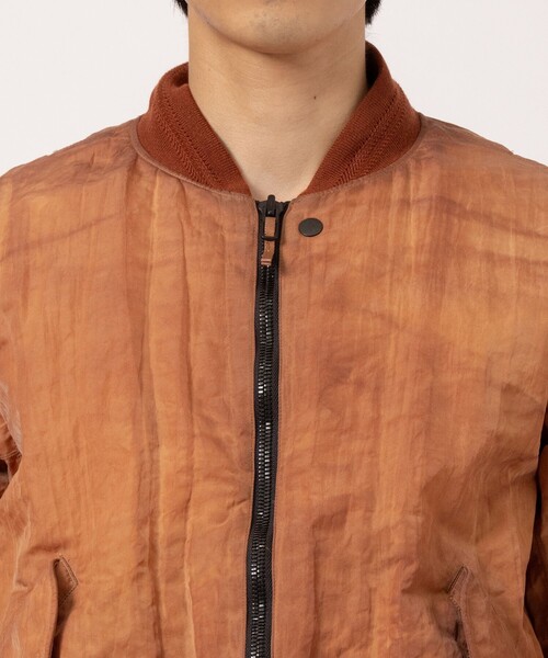 NULABEL/ニューレーベル】GARMENT DYED AVIATOR JACKET（ミリタリー