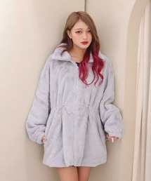 CECIL McBEE | ウエストドロストフェイクファーコート(ブルゾン)