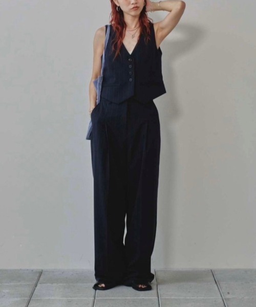 Todayful ストライプタックパンツ TODAYFUL Stripe Tuck Trousers ストライプタックトラウザーズ