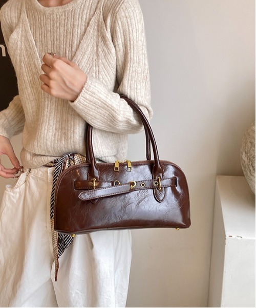 クラシックボストンバッグ（クドゥ革） vintage Y2K 古着 秋冬バッグ クラシックボストンバッグ（クドゥ革） vintage Y2K 古着 秋冬