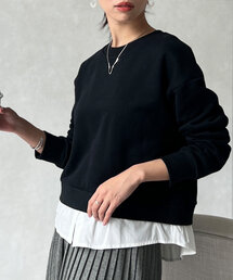 Chez toi | レイヤード裏起毛プルオーバー(スウェット)