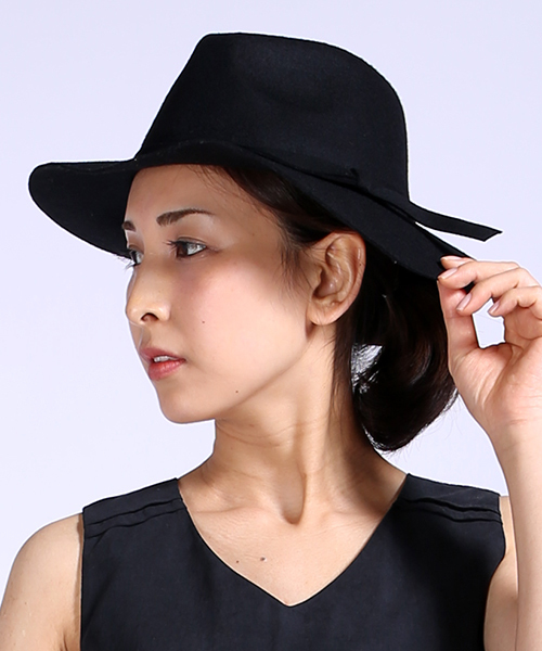 FREAK'S STORE（フリークスストア）の「リボンツバ広ハット（ハット・レディース・ブラック/ネイビー・FREE）」の8枚目の写真