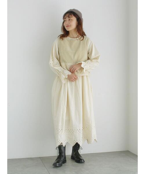 セール】別珍裾切替刺繍ベスト（ベスト）｜TSUHARU by Samansa