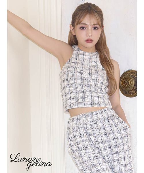 Lunangelina（ルナアンヘリナ）の「tweed tops（タンクトップ・レディース・ホワイト・フリー）」の5枚目の写真