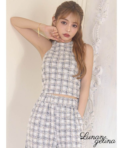 Lunangelina（ルナアンヘリナ）の「tweed tops（タンクトップ・レディース・ホワイト・フリー）」の7枚目の写真