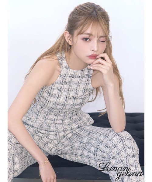 Lunangelina（ルナアンヘリナ）の「tweed tops（タンクトップ・レディース・ホワイト・フリー）」の10枚目の写真