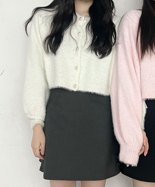 2WAY PEARL SHAGGY KNIT（ニット/セーター）｜hugi（ハギ）