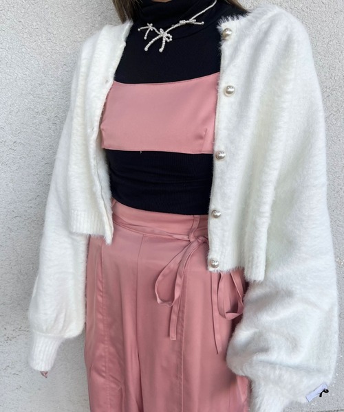 ニット セーター 2WAY PEARL SHAGGY KNIT/2WAYパールシャギーニット レディース 2WAY PEARL SHAGGY KNIT/2WAYパールシャギーニット（ニット