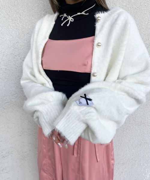 ニット セーター 2WAY PEARL SHAGGY KNIT/2WAYパールシャギーニット レディース 2WAY PEARL SHAGGY KNIT/2WAYパールシャギーニット（ニット