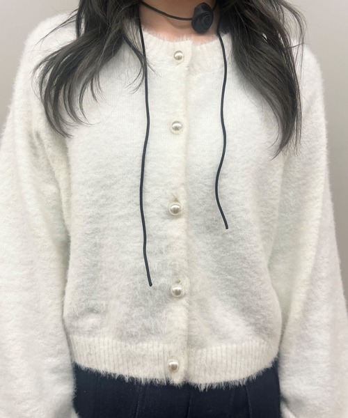 ニット セーター 2WAY PEARL SHAGGY KNIT/2WAYパールシャギーニット レディース 2WAY PEARL SHAGGY KNIT/2WAYパールシャギーニット（ニット