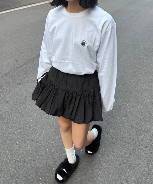 merrylatte(メリーラテ)の「HICAT Hi-LONGT【R】(Tシャツ/カットソー・レディース・ブラック/ホワイト・MEDIUM/LARGE)」の10枚目の写真